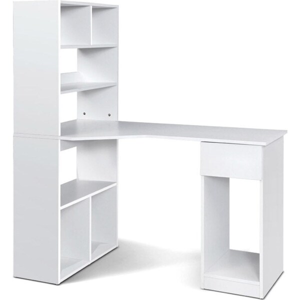 Office Computer Desk Student Study Table Home Workstation Corner Shelf