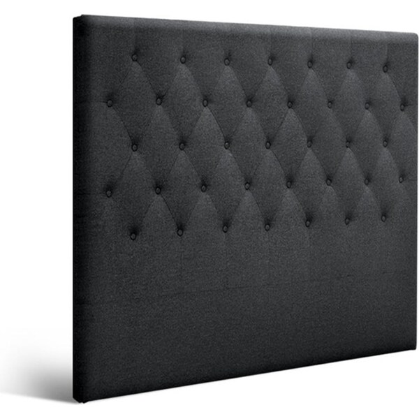Double Size Bed Head Headboard Bedhead Fabric Frame Base Charcoal