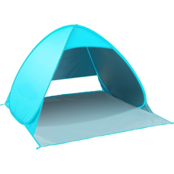 Pop Up Beach Tent Camping Hiking Shade Shelter Blue - Fits 3 Person