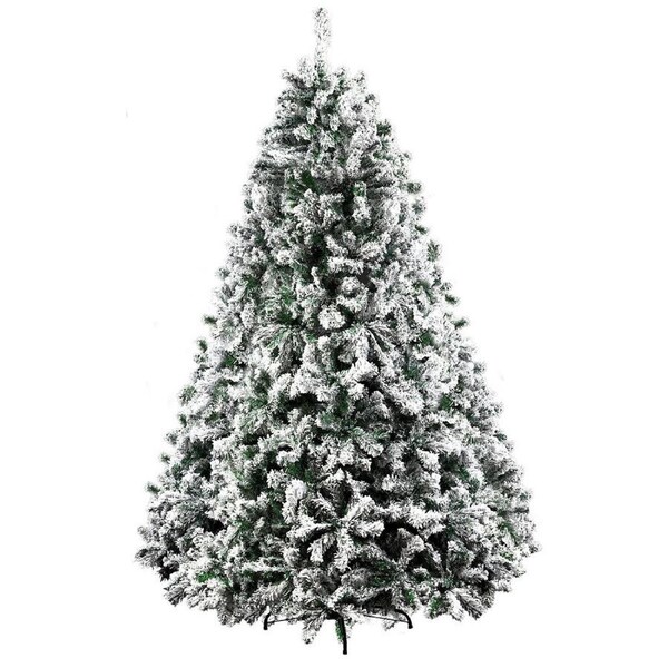 Christmas Tree Xmas Decorations Snowy 1500 Tips - 2.4m