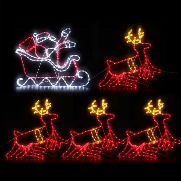 Christmas Motif Lights LED Rope Reindeer Colourful Xmas - 5m | Woolworths