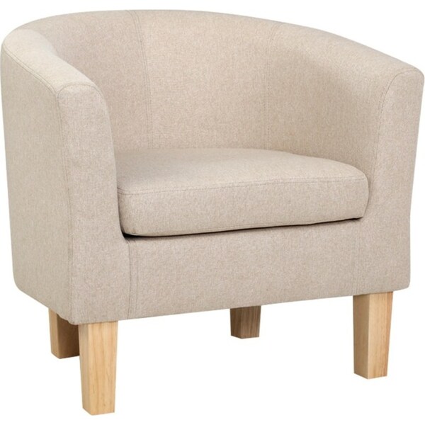 Armchair Lounge Chair Tub Accent Armchairs Fabric Sofa Chairs Beige