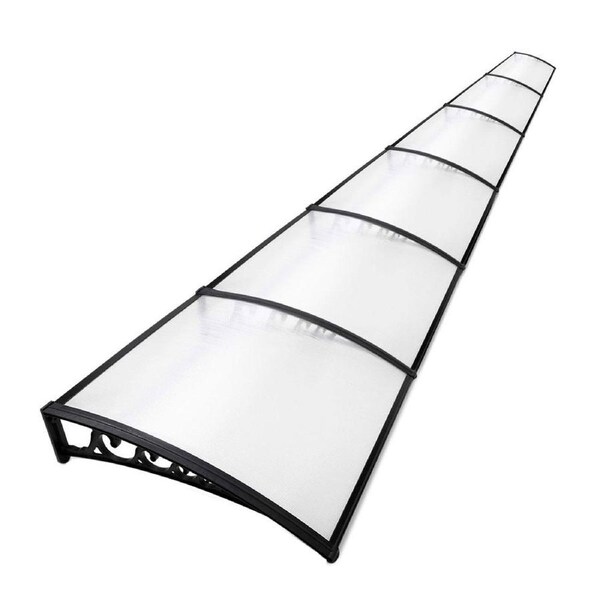 Patio DIY Window Door Awning Canopy UV Shield White - 1x6m
