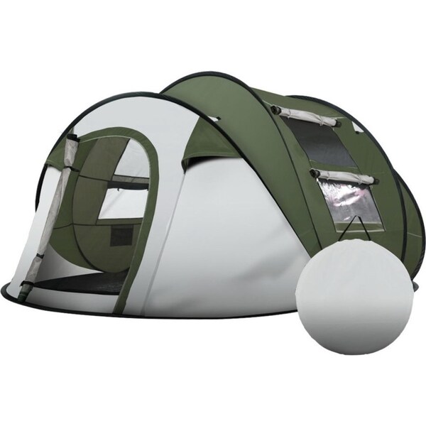 Camping Tent Pop Up Family Hiking Beach Dome - Fits 4 to 5 Person