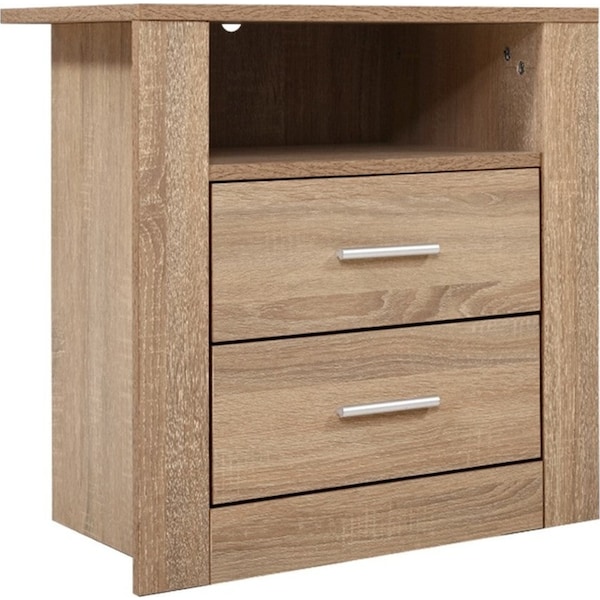 Bedside Tables Drawers Storage Cabinet Shelf Side End Table Oak