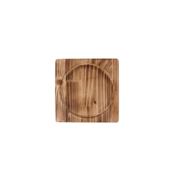 Korean Natural Stone Bowl Wood Trivet 12cm
