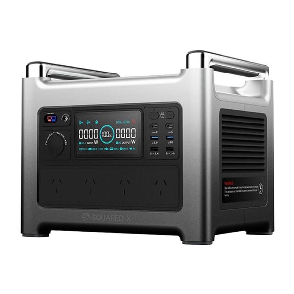 Squared X 1000W 1158Wh Portable Power Station HandE-1000 Black For RV Camping