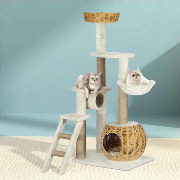 i.Pet Cat Tree Beige 138cm