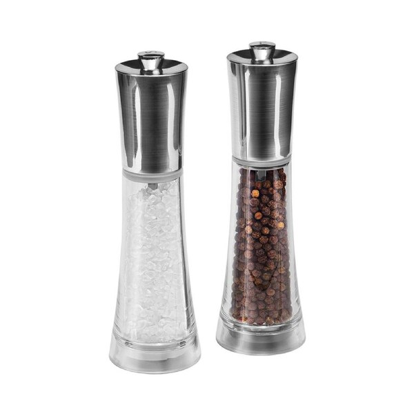 Cole & Mason Style Salt & Pepper Mill Home/Kitchen Spice Grinder Gift Set Clear