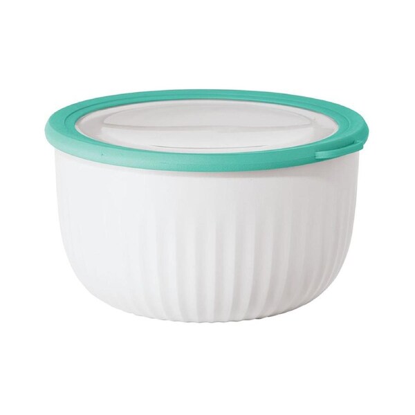 Oggi 3.7L Plastic Serve Bowl Kitchen Food Serving Container Storage w/ Lid White