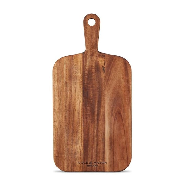 Cole & Mason Barkway 21cm Acacia Wood Chopping/Serve Board w/ Handle Small Brown