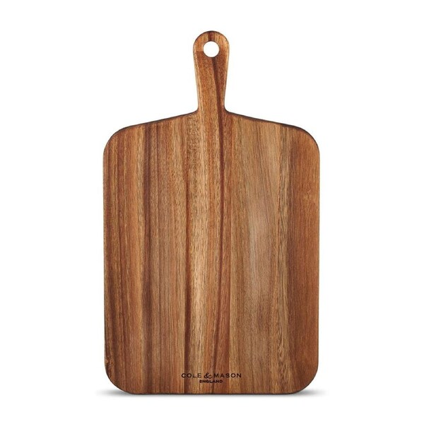 Cole & Mason Barkway 27.5cm Acacia Wood Chopping Board w/Handle Medium Brown