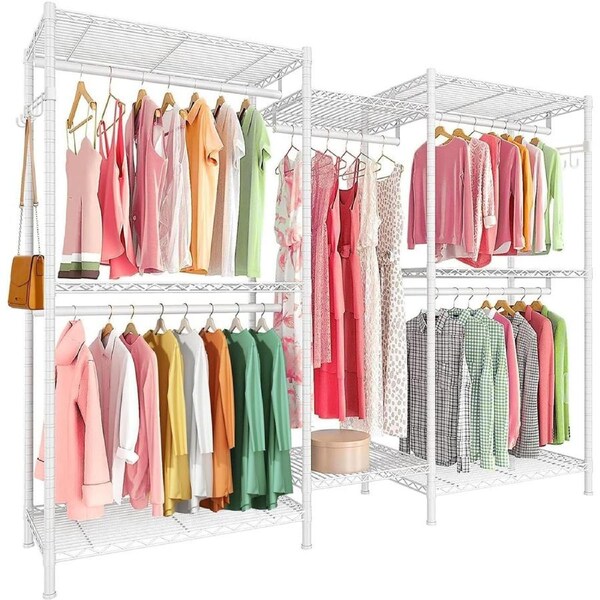 Clothes Rack Heavy Duty Clothing Racks Hanging Clothes Armoire Storage Rack