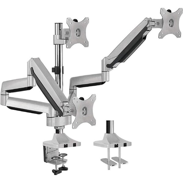 3 Monitor Arm Desk Mount Fits Flat/Curved Monitors