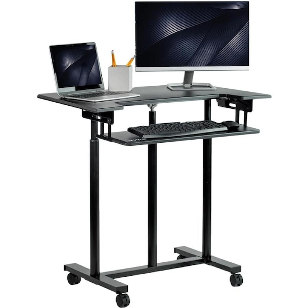 Height Adjustable Stand Up Desk Cart Computer Workstation