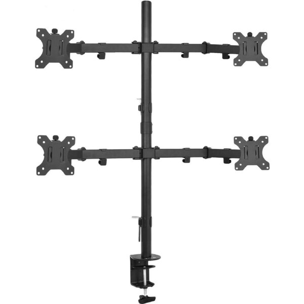 Quad Monitor Desk Mount Stand Up to 30in, Full Adjustable Arms