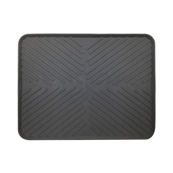 Oggi 30cm Silicone Flexible Drying Mat Kitchen Absorbent Dish Pad Large Grey