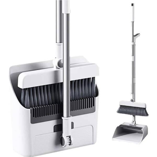 Broom Dustpan Set Home Long Handle Rotate Combo Teeth