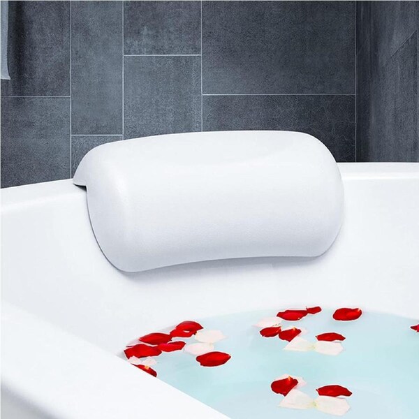 Non Slip Bath Pillow for Neck & Back Support with Suction Cups
