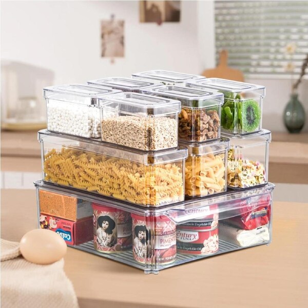 10pc Food Storage Containers Set, Kitchen Pantry Organiser