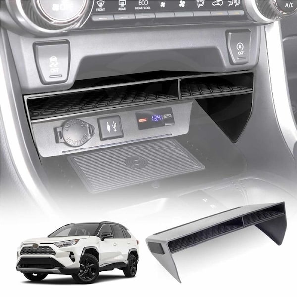 Center Console Organizer for Toyota RAV4 2019-2025 Storage Box Secondary ABS Insertion Tray Interior Accessories
