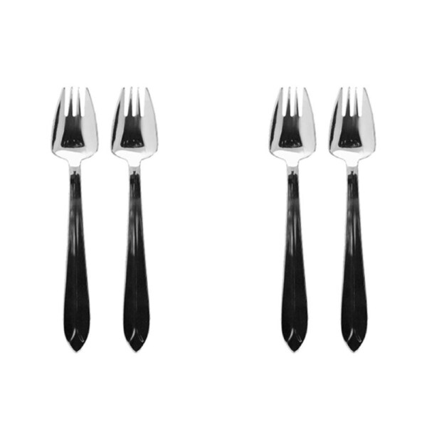 2x 2pc Splayd Original All-in-One 18cm SS Mirror Knife/Spork Utensil Set Silver