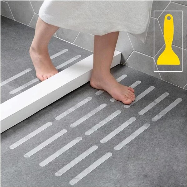 24 PCS Anti-Slip Strips Shower Tub Floor Safety Spatula