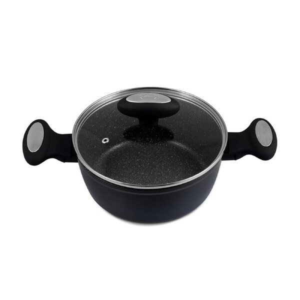 Zyliss Ultimate Forged 20cm/2L Non-Stick Stock Pot w/ Lid Cover Cookware Black