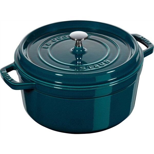 Staub 28cm/6.7L Cast Iron Round Cocotte Pot w/ Lid Induction Cookware La Mer