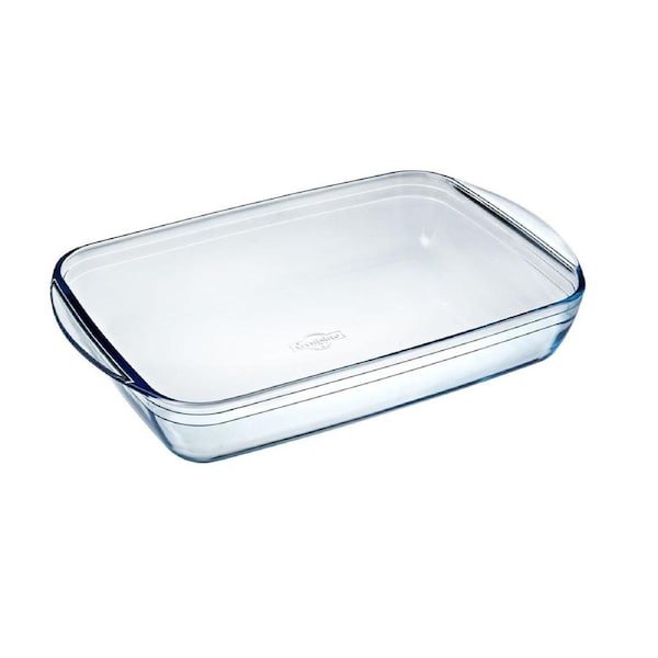 O Cuisine 40cm/4.5L Rectangle Glass Roaster Dish Oven Kitchen Cookware Clear