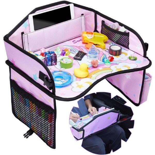 Kids Travel Tray for Toddler Car Seat Organizer