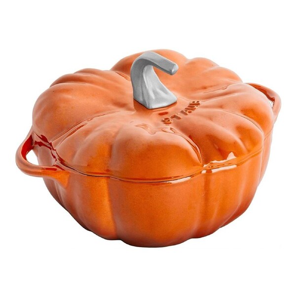 Staub 24cm Cast Iron Pumpkin Cocotte Pot w/ Lid Kitchen Cooking/Serving Cinnamon
