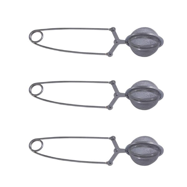 3x Cuisena 16cm Spring Stainless Steel Mesh Tea Infuser/Strainer Diffuser Filter
