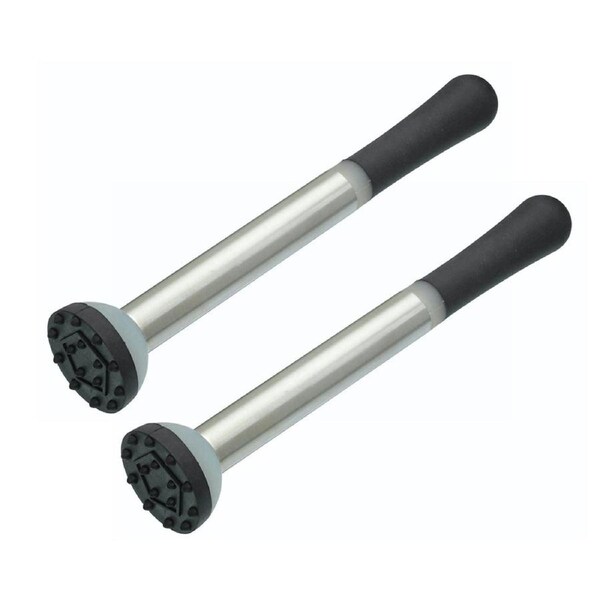 2x Barcraft Stainless Steel 21cm Cocktail Muddler Crusher Stick Barware Silver