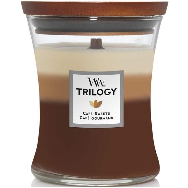WoodWick Cafe Sweets Trilogy Medium Candle Crackles As It Burns 275G Hourglass