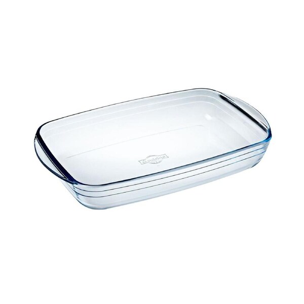 O Cuisine 32cm/2L Rectangle Glass Roaster Dish Oven Bake Kitchen Cookware Clear