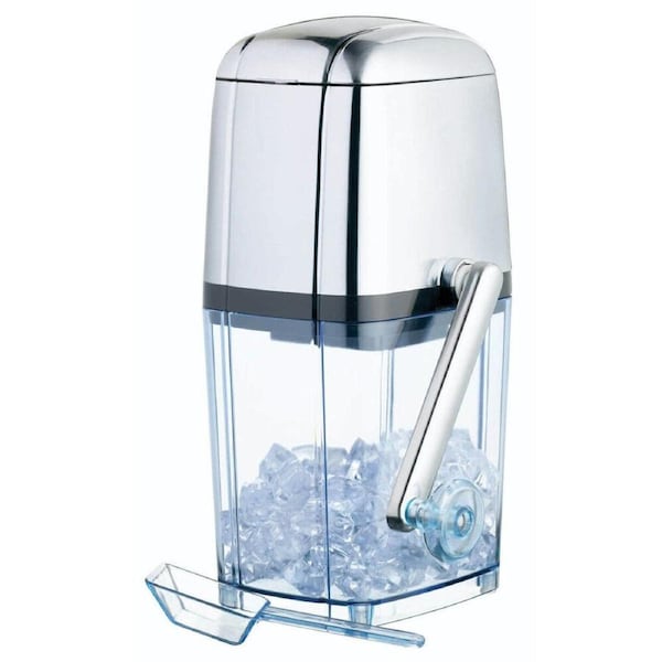 Barcraft 28cm Plastic Rotary Action Manual Ice Crusher Kitchen Shredding Machine