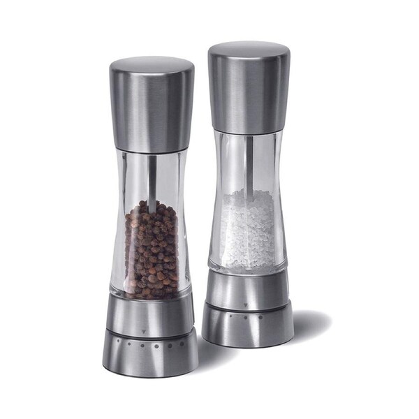 Cole & Mason Derwent Salt & Pepper Mill Kitchen Spice Grinder Gift Set Silver