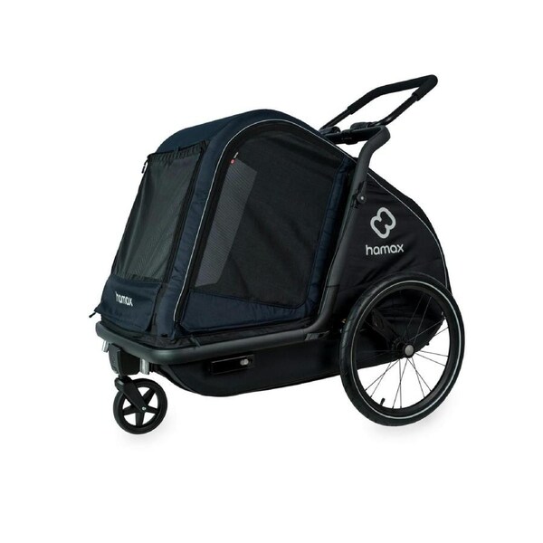 Hamax Pluto Dog Trailer Navy/Black Large - Black