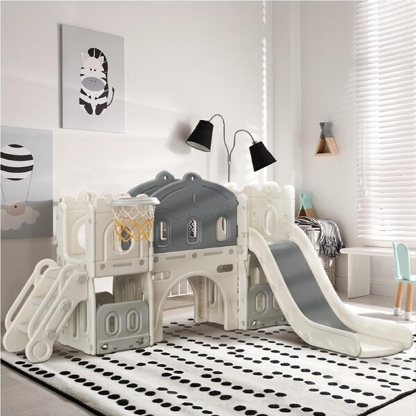 150cm Bopeep 6-in-1 Kids Slide Set with Basketball Hoop