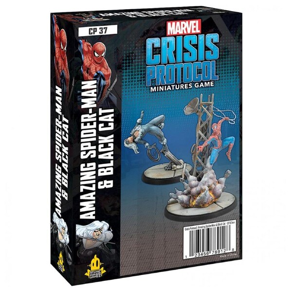 Marvel: Crisis Protocol Amazing Spider-Man and Black Cat Character Pack Miniatures Board Game