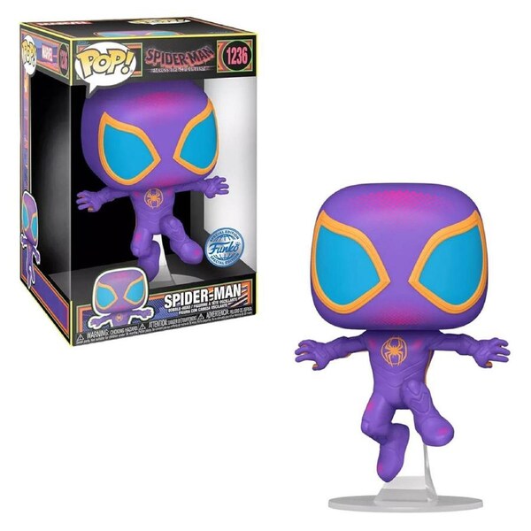 Spider-Man Across the Spider-Verse Spider-Man Blacklight 10 inch Funko POP! Vinyl