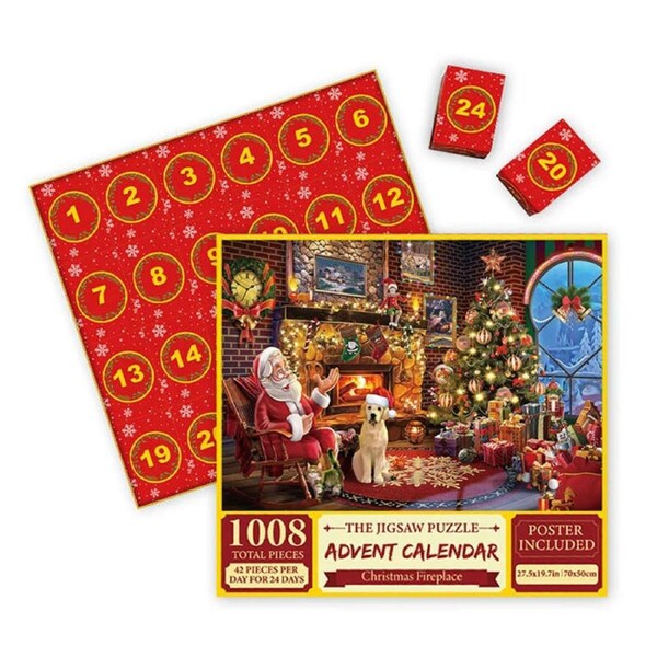 Nevenka Christmas Jigsaw Puzzles 24 Days Countdown Calendar for Kids Adults Gift-M