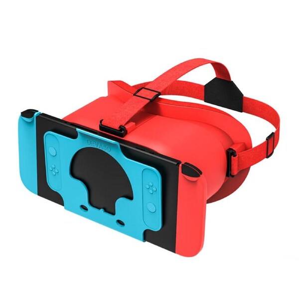Nevenka 3D VR Glasses with Adjustable HD Lenses for Switch OLED Model-OrangeBlue