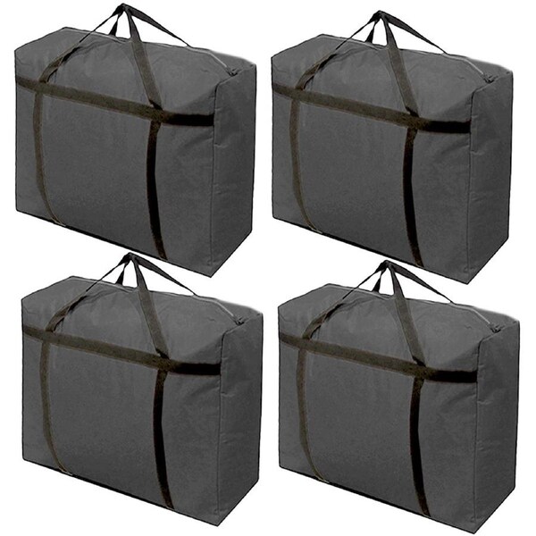 riin 4x Medium Home Storage Bag Waterproof Clothes Quilt Organizer for Moving House Luggage Xmas Christmas Tree Model #35 Black