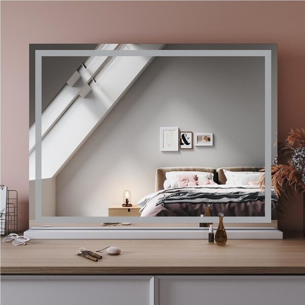 ELEGANT 800x620mm Make up Mirror with Lights Hollywood Vanity Mirror with USB Charge