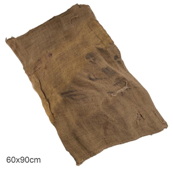 Single Heavy Duty Used Large Natural Hessian Bag Jute Sisal Sack for Sandbag Flood Rescue Garden Produce Chaff Farm Storage Animal Clothes Cover Landscaping 60cm W x 90cm H
