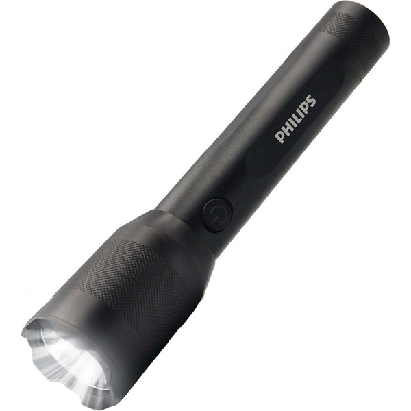 Philips Rechargeable LED Flashlight Handheld Camping 1200LM Torch Light Black