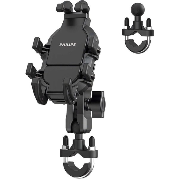 Philips Shockproof Phone Claw/Clamp Holder Accessory For Bike/Cycling Black