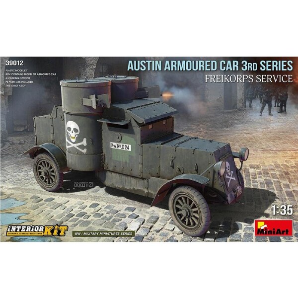 MiniArt 1/35 Austin Armoured Car 3rd Series: Freikorps Service. Interior Kit Plastic Model Kit